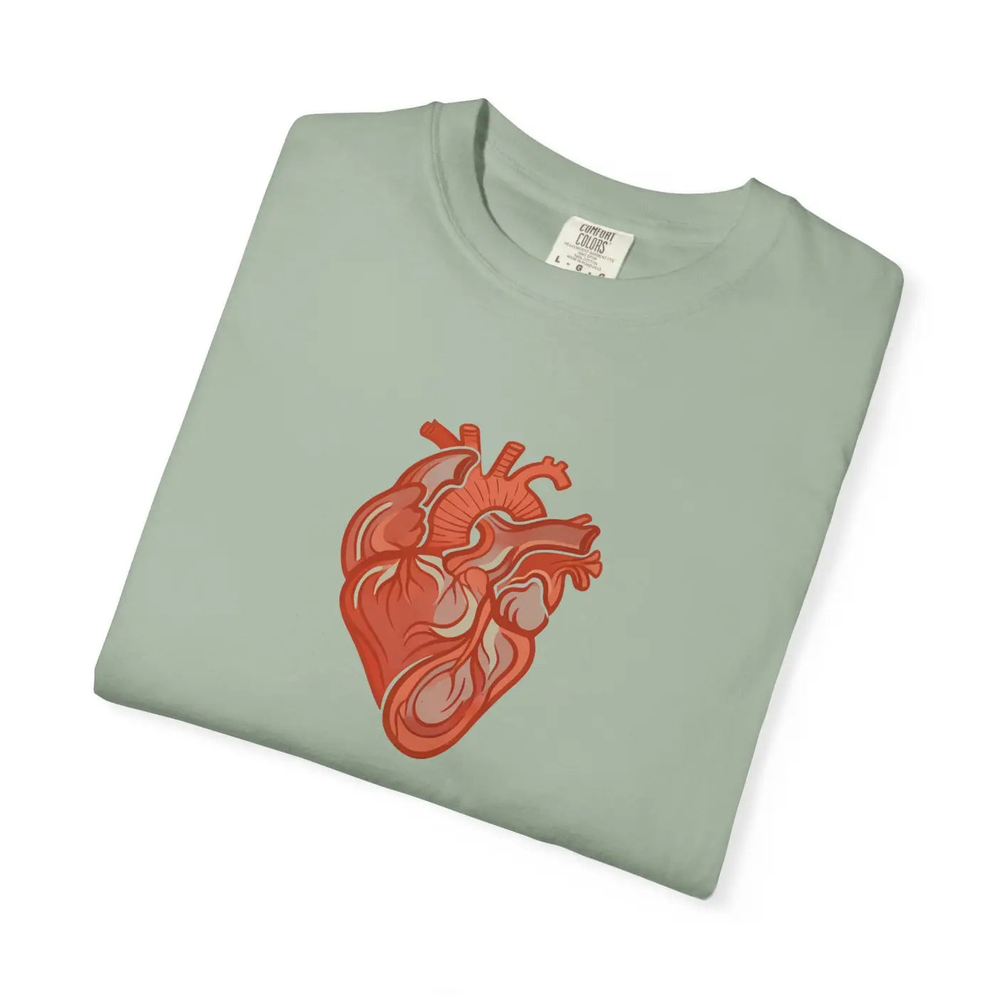 Anatomical Heart Graphic Tee - Low Heat Garment Dyed Cotton - DipaliZ