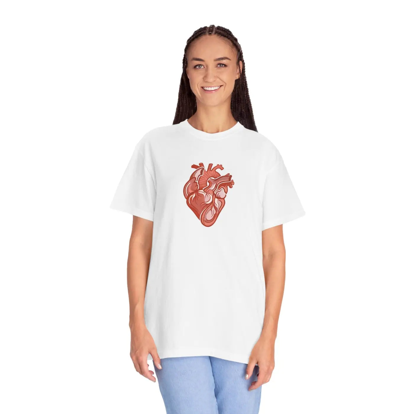 Anatomical Heart Graphic Tee - Low Heat Garment Dyed Cotton - DipaliZ