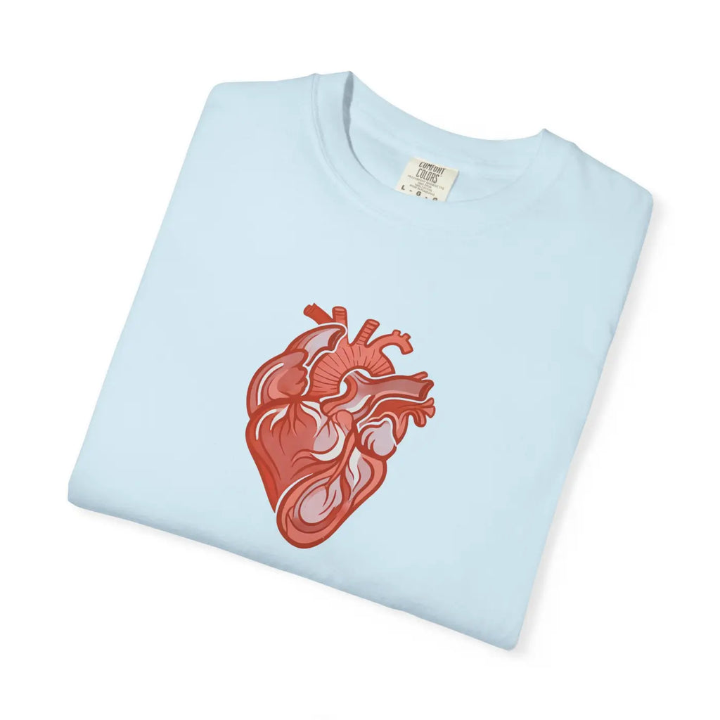 Anatomical Heart Graphic Tee - Low Heat Garment Dyed Cotton - DipaliZ