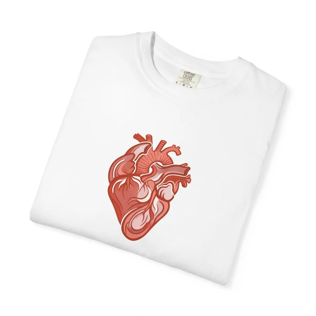 Anatomical Heart Graphic Tee - Low Heat Garment Dyed Cotton - DipaliZ