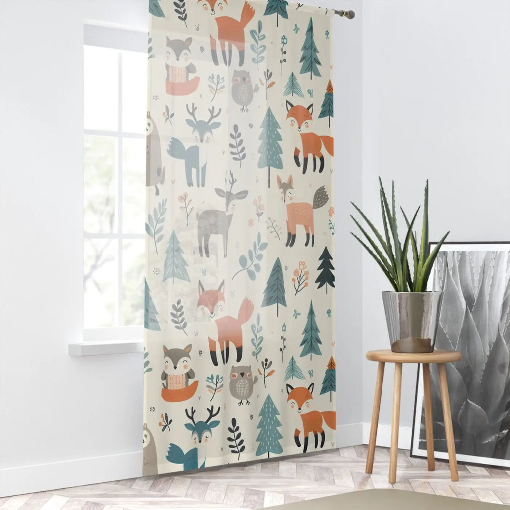 Chic Jungle Window Curtain - Animal Print Home Decor - DipaliZ