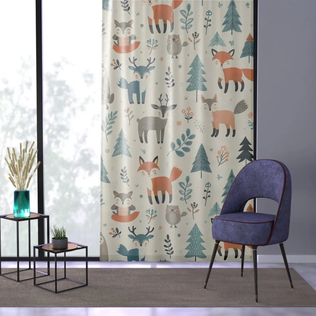 Chic Jungle Window Curtain - Animal Print Home Decor - DipaliZ