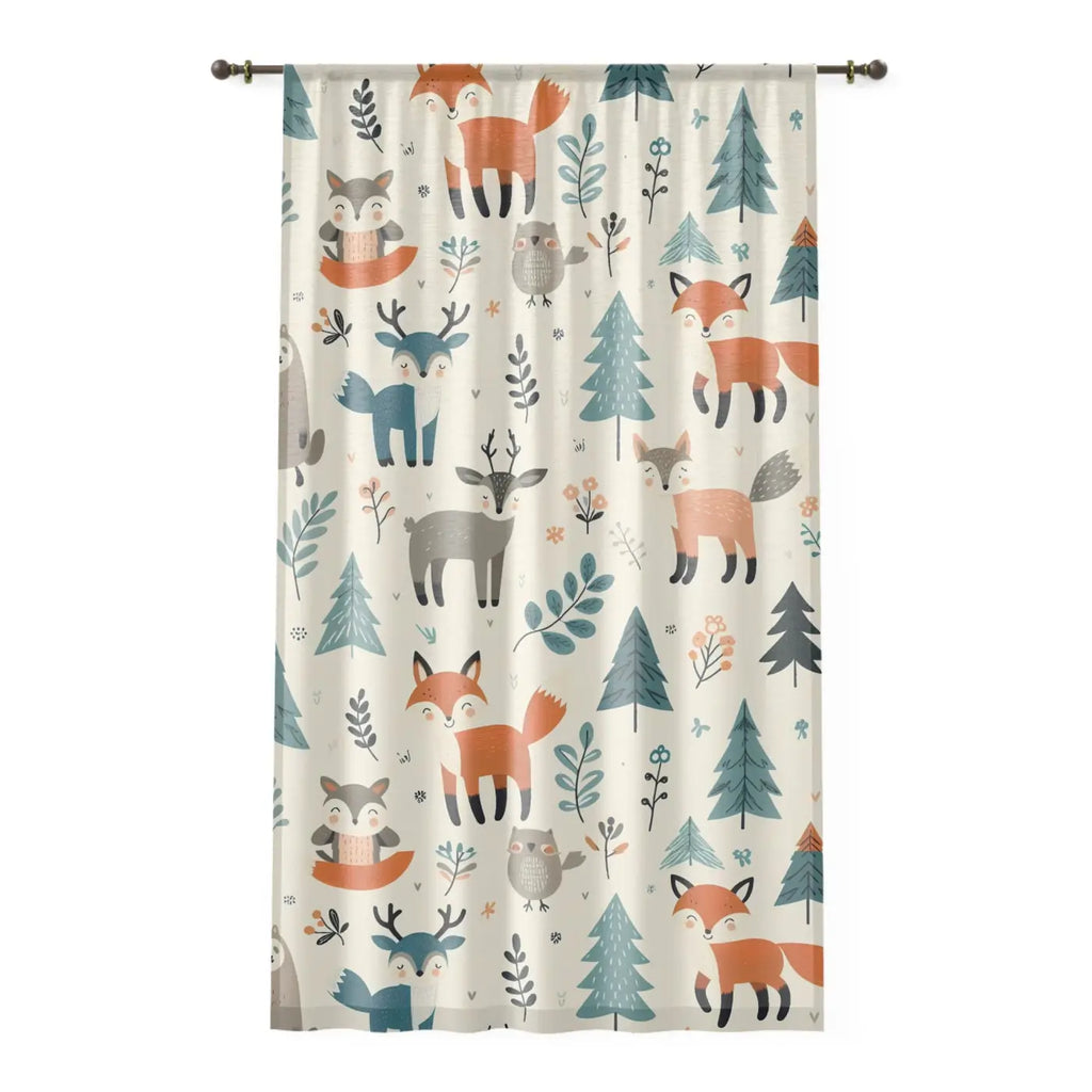Chic Jungle Window Curtain - Animal Print Home Decor - DipaliZ