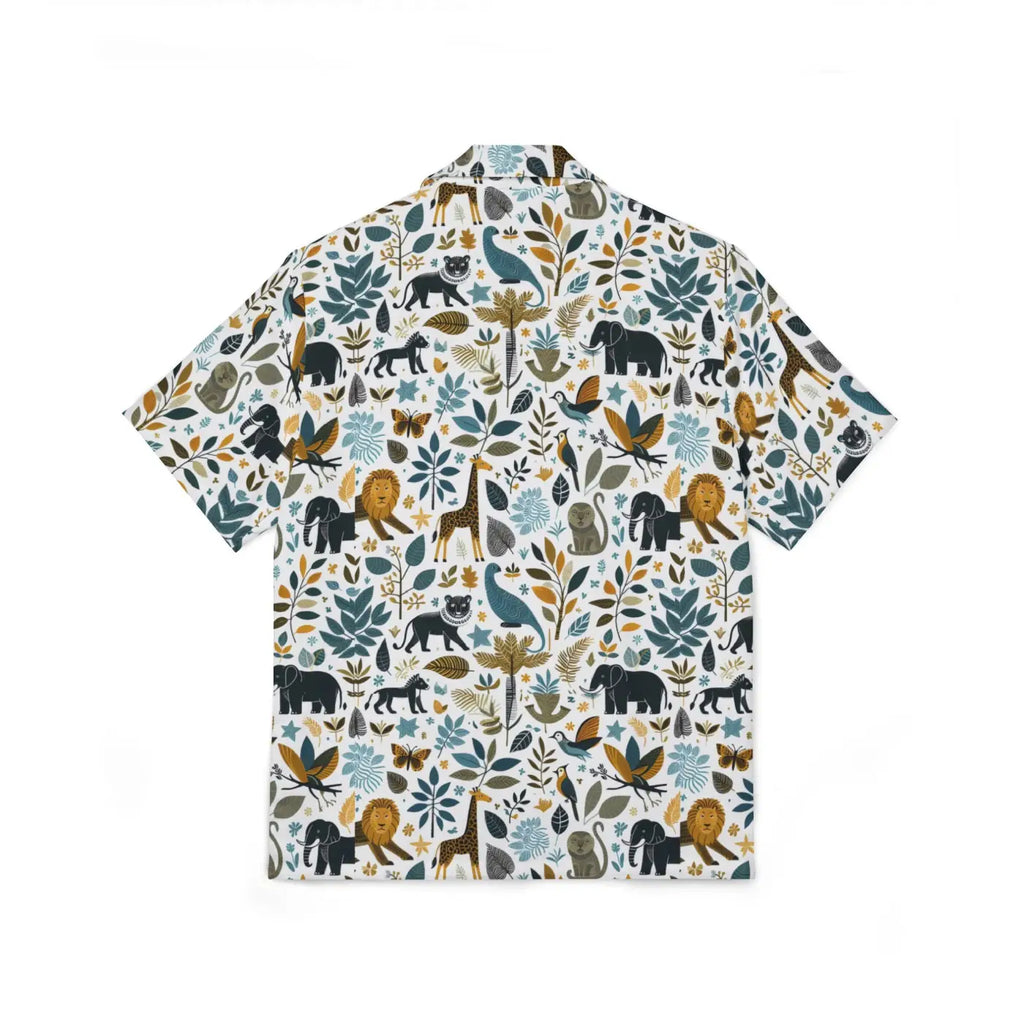 Hawaiian Camp Shirt - Vibrant All-Over Bold Nature Prints - DipaliZ