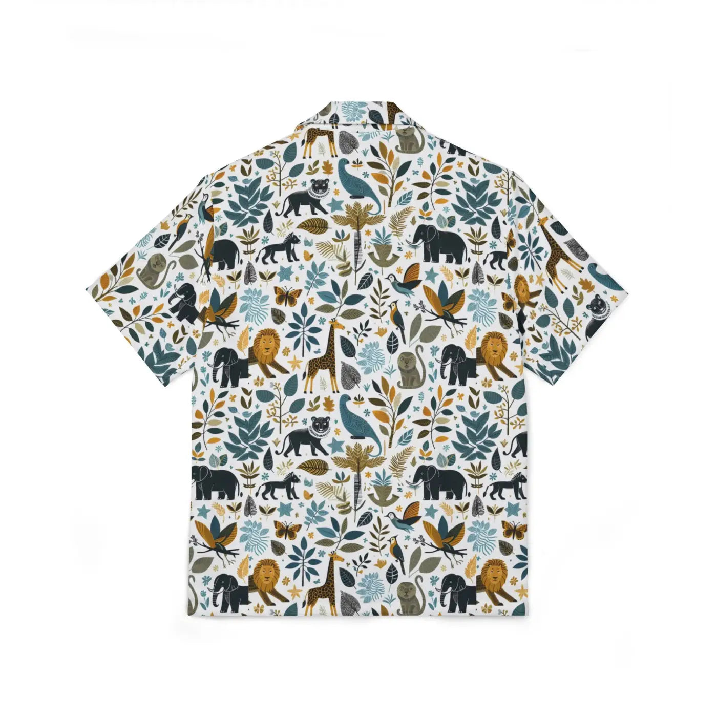 Hawaiian Camp Shirt - Vibrant All-Over Bold Nature Prints - DipaliZ