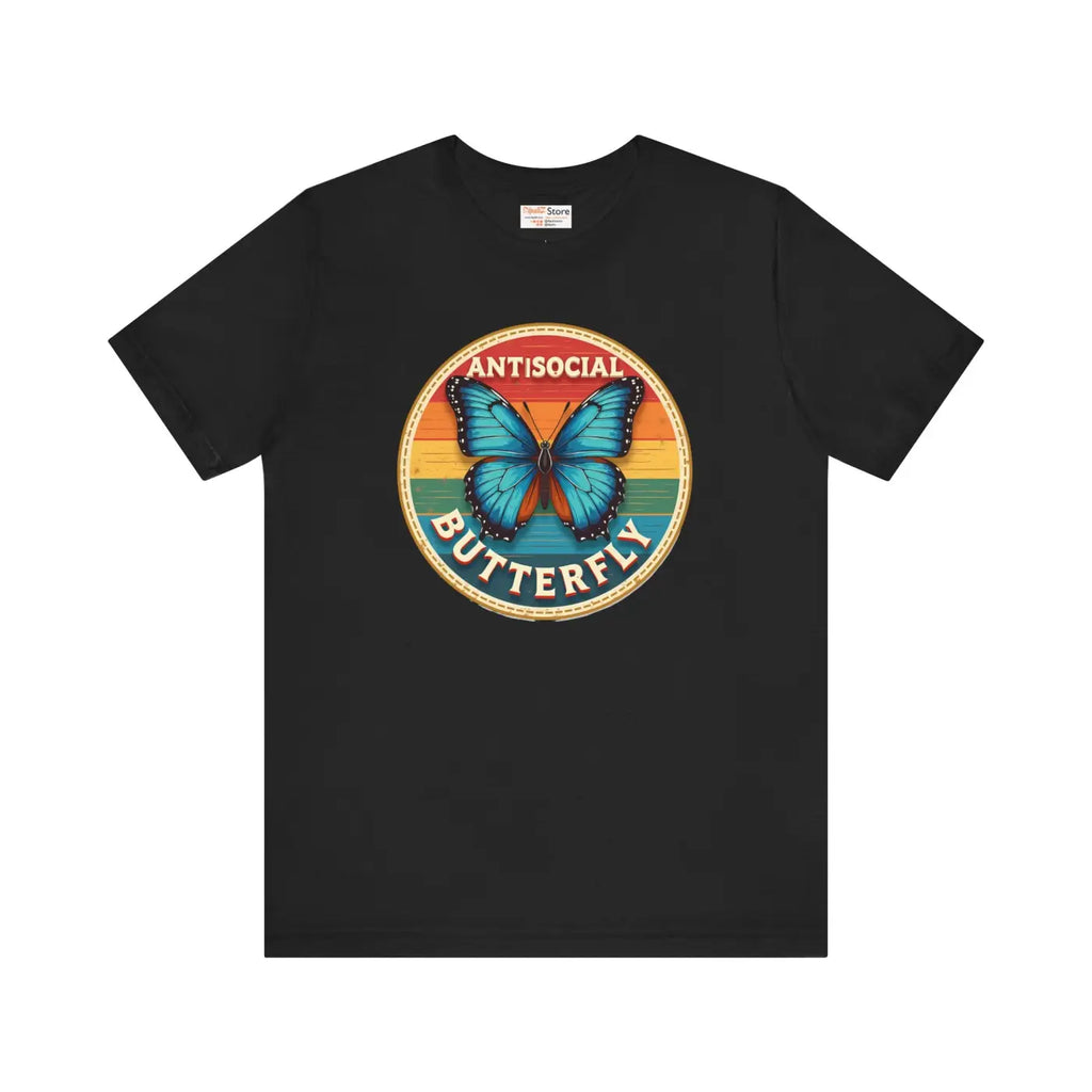 Antisocial Butterfly Graphic Tee - Premium Jersey Fabric - DipaliZ