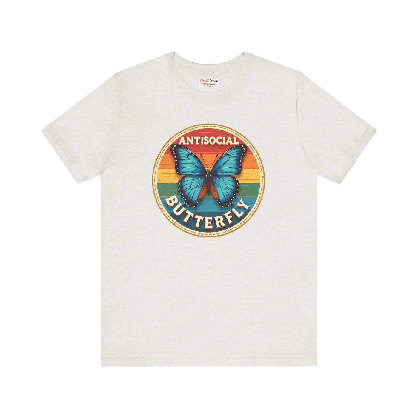 Antisocial Butterfly Graphic Tee - Premium Jersey Fabric - DipaliZ