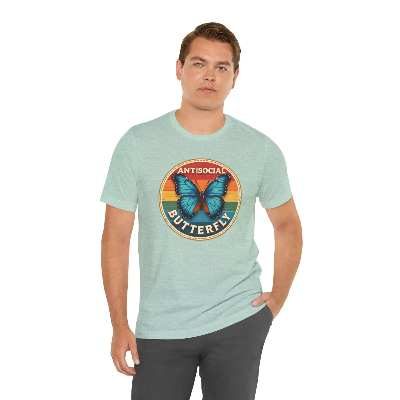 Antisocial Butterfly Graphic Tee - Premium Jersey Fabric - DipaliZ