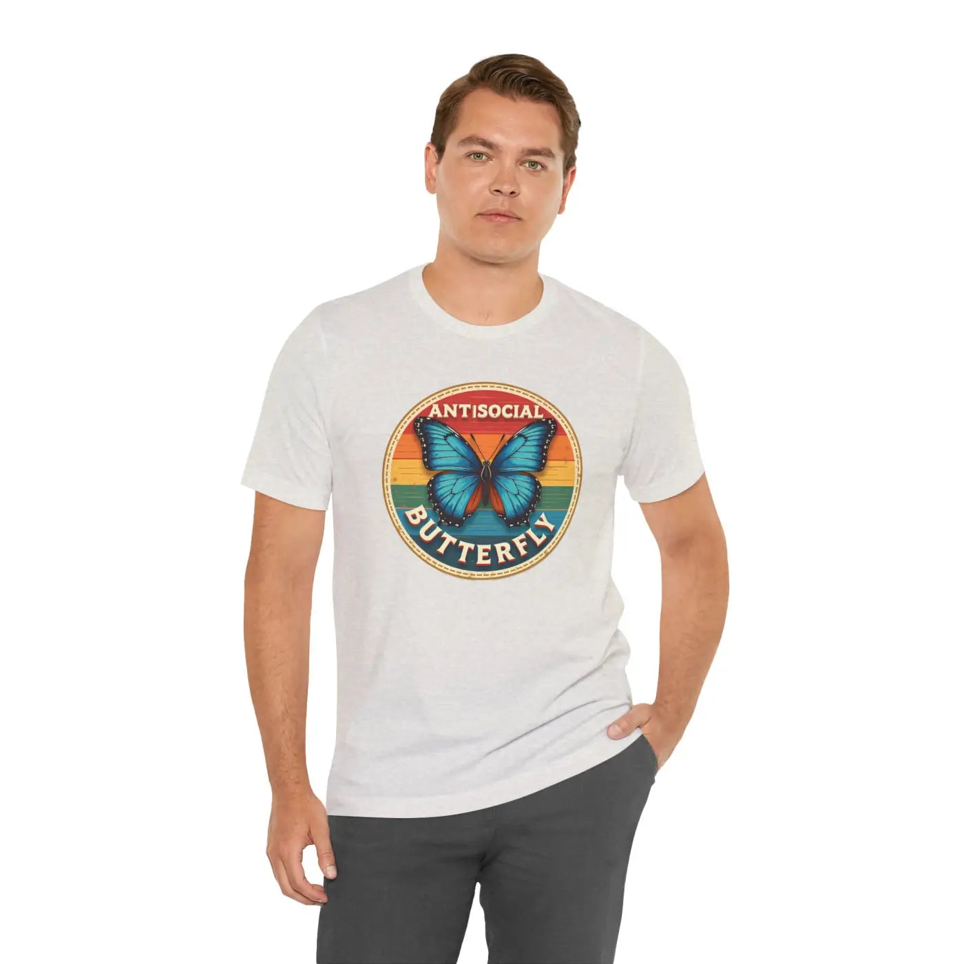 Antisocial Butterfly Graphic Tee - Premium Jersey Fabric - DipaliZ