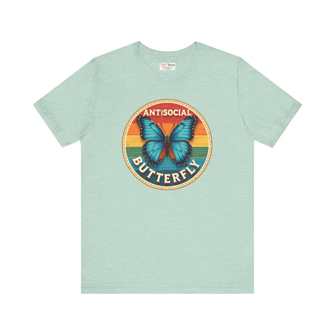 Antisocial Butterfly Graphic Tee - Premium Jersey Fabric - DipaliZ