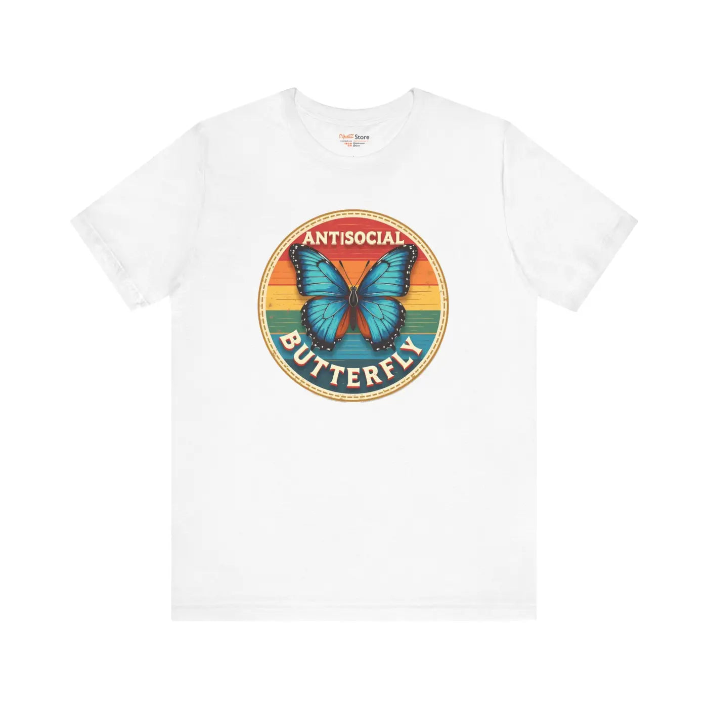 Antisocial Butterfly Graphic Tee - Premium Jersey Fabric - DipaliZ