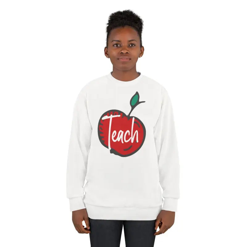 Custom Cut Text Teach Unisex Sweatshirt - Bold Print - DipaliZ
