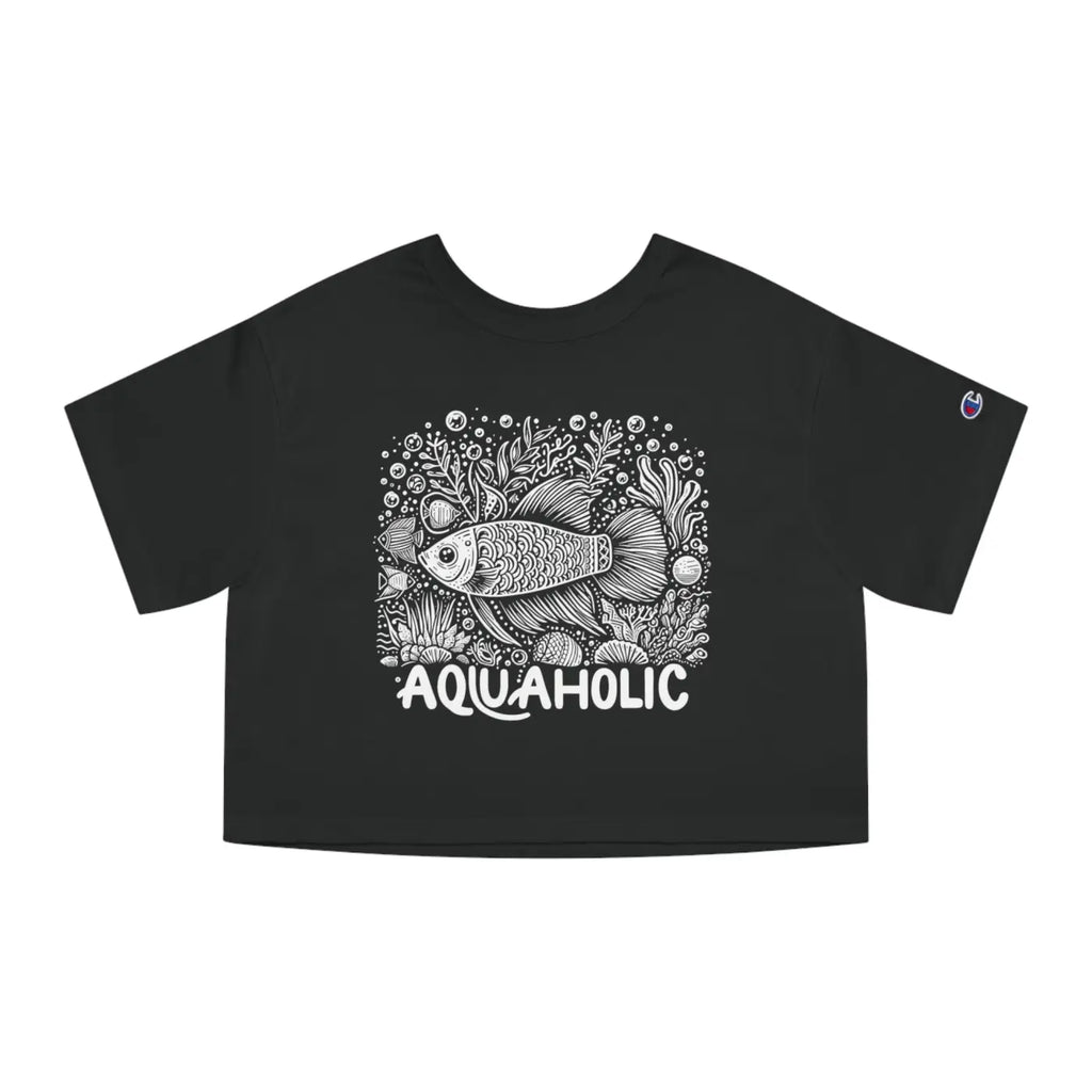 Aquaholic Cropped T-Shirt - Sea-Inspired Style - DipaliZ