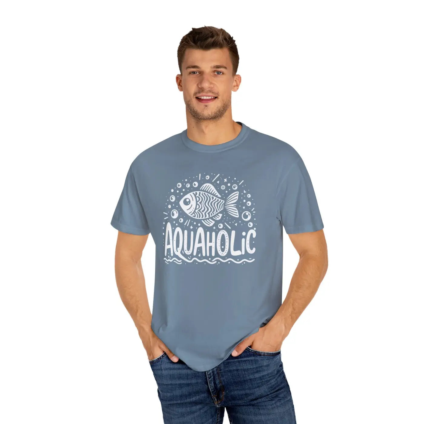 Aquaholic Fish Unisex Tee - Bold Water Lovers - DipaliZ