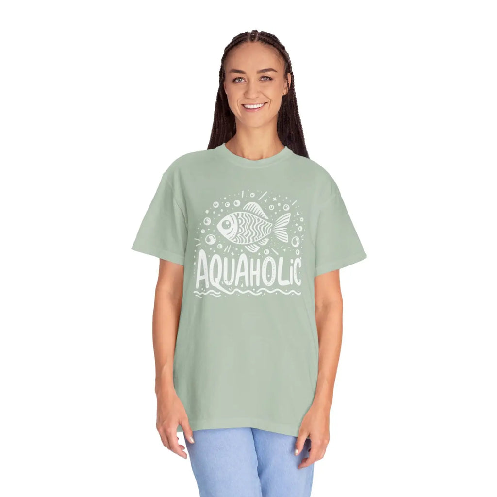 Aquaholic Fish Unisex Tee - Bold Water Lovers - DipaliZ