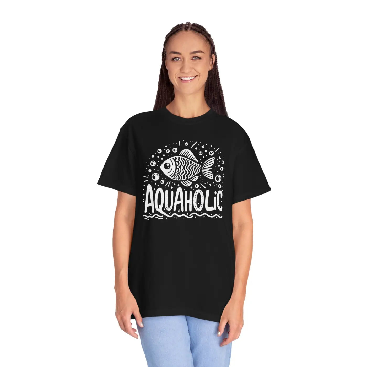 Aquaholic Fish Unisex Tee - Bold Water Lovers - DipaliZ