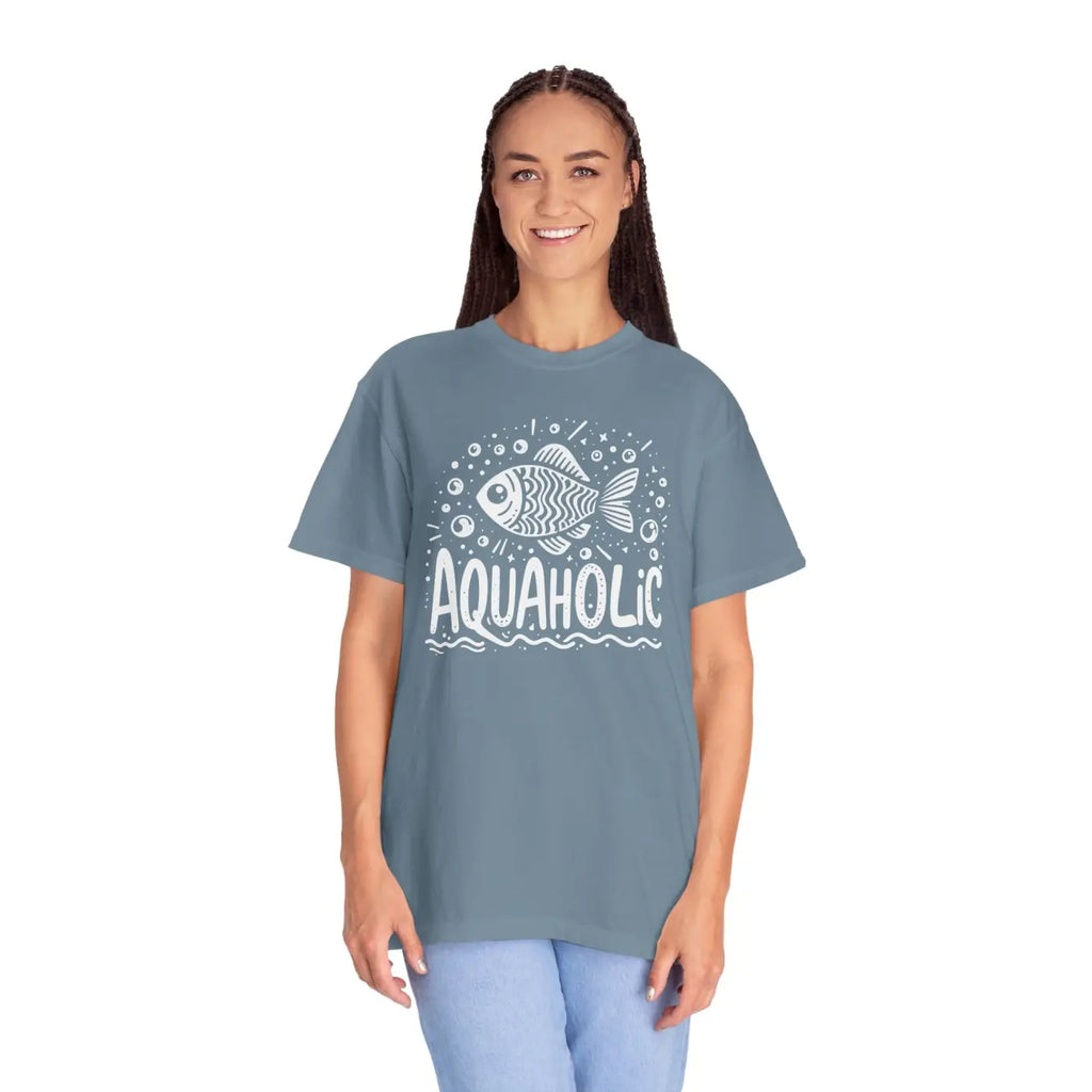 Aquaholic Fish Unisex Tee - Bold Water Lovers - DipaliZ