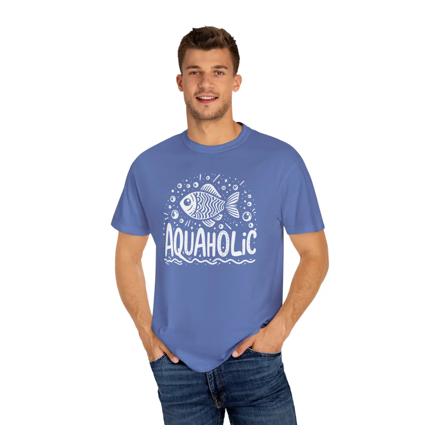 Aquaholic Fish Unisex Tee - Bold Water Lovers - DipaliZ