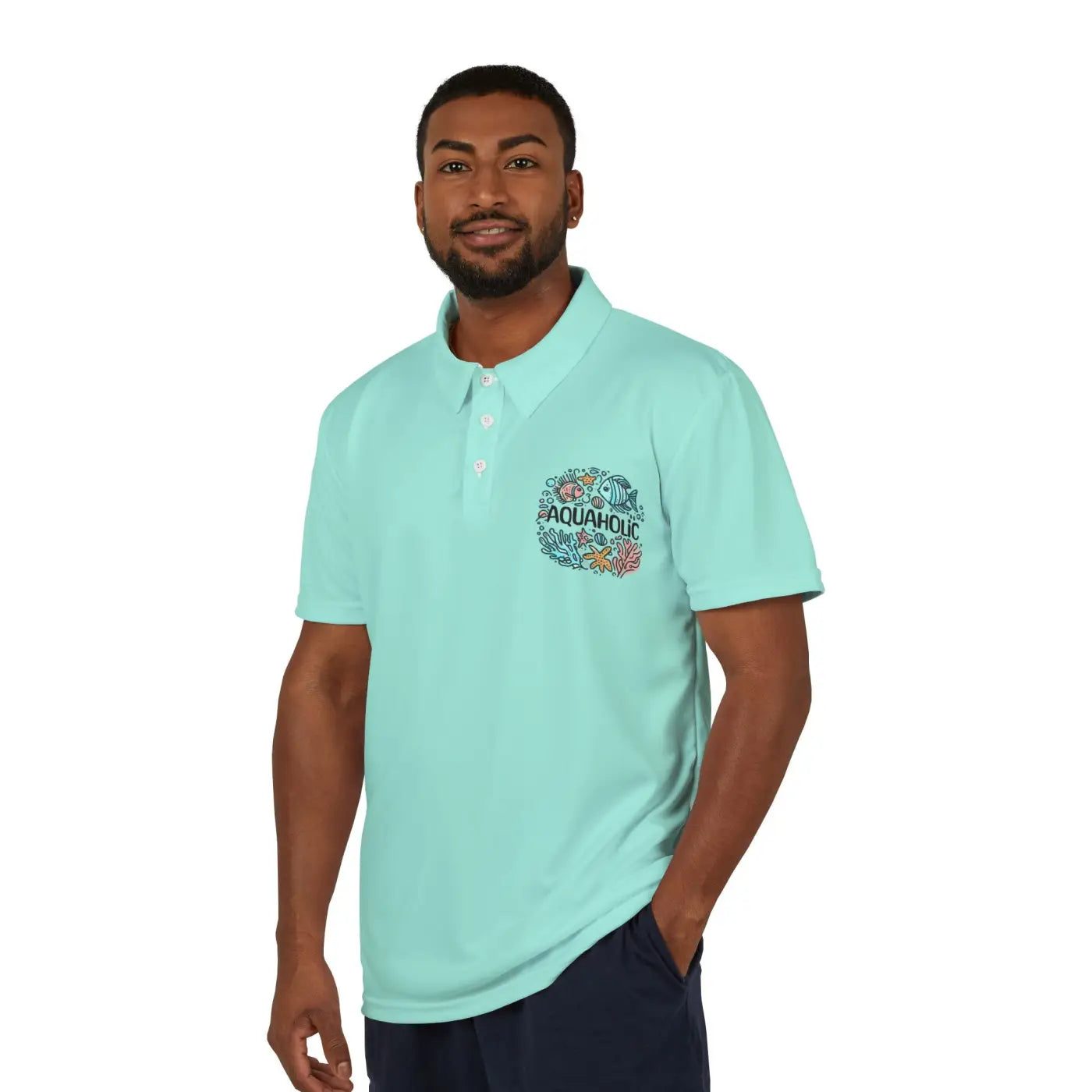 Aquaholic Unisex Polo - Chill Vibes for Water Lovers - DipaliZ