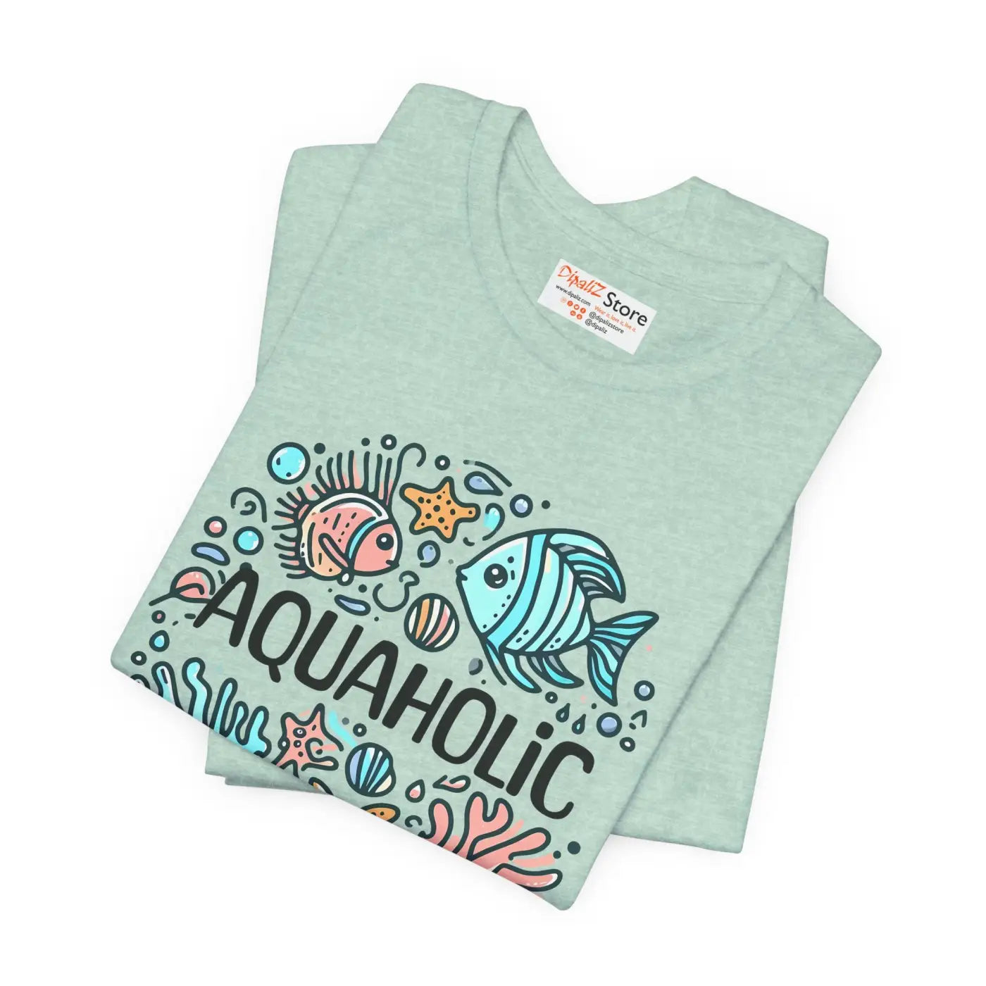 Aquaholic Unisex T-Shirt - Ocean Enthusiasts Beach Lovers - DipaliZ