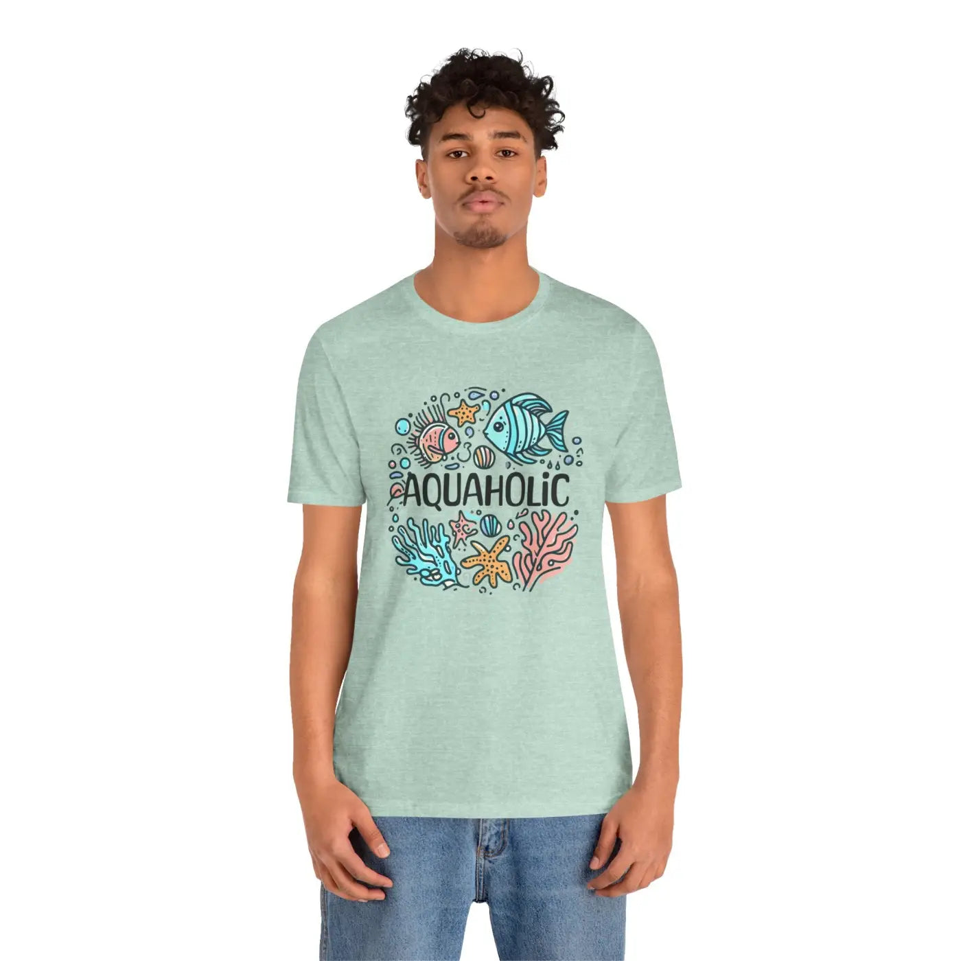 Aquaholic Unisex T-Shirt - Ocean Enthusiasts Beach Lovers - DipaliZ