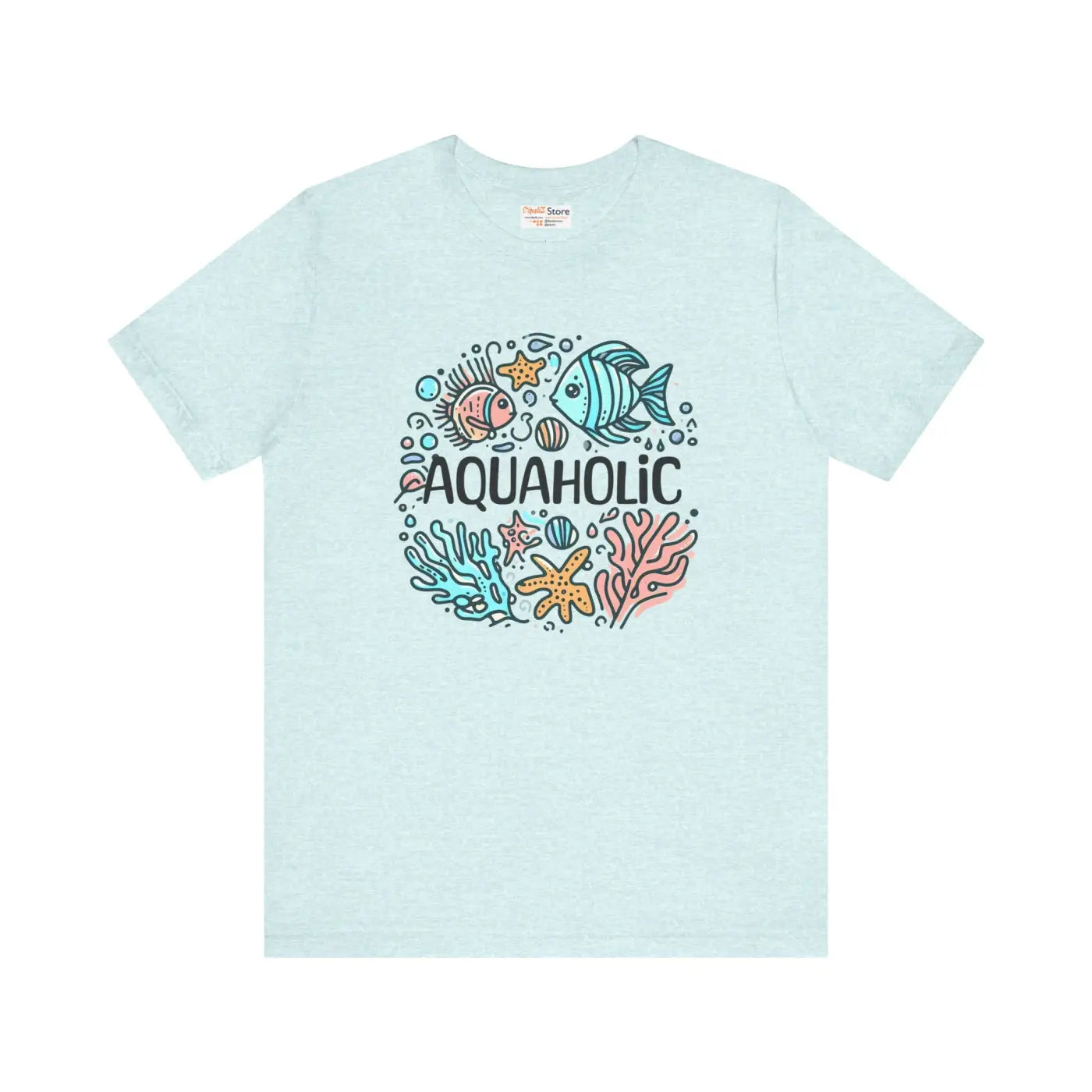 Aquaholic Unisex T-Shirt - Ocean Enthusiasts Beach Lovers - DipaliZ