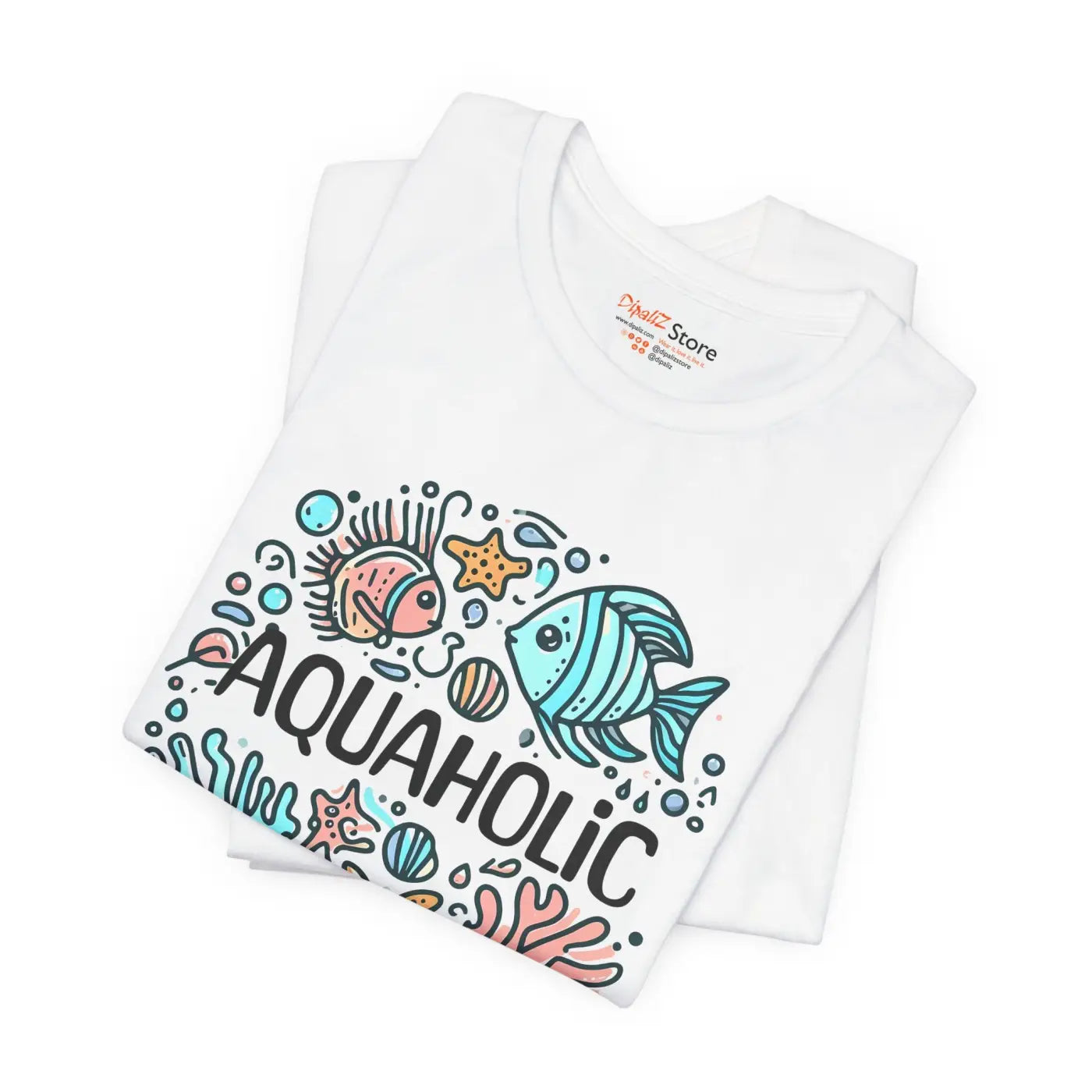 Aquaholic Unisex T-Shirt - Ocean Enthusiasts Beach Lovers - DipaliZ