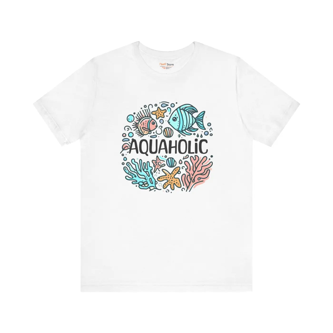 Aquaholic Unisex T-Shirt - Ocean Enthusiasts Beach Lovers - DipaliZ