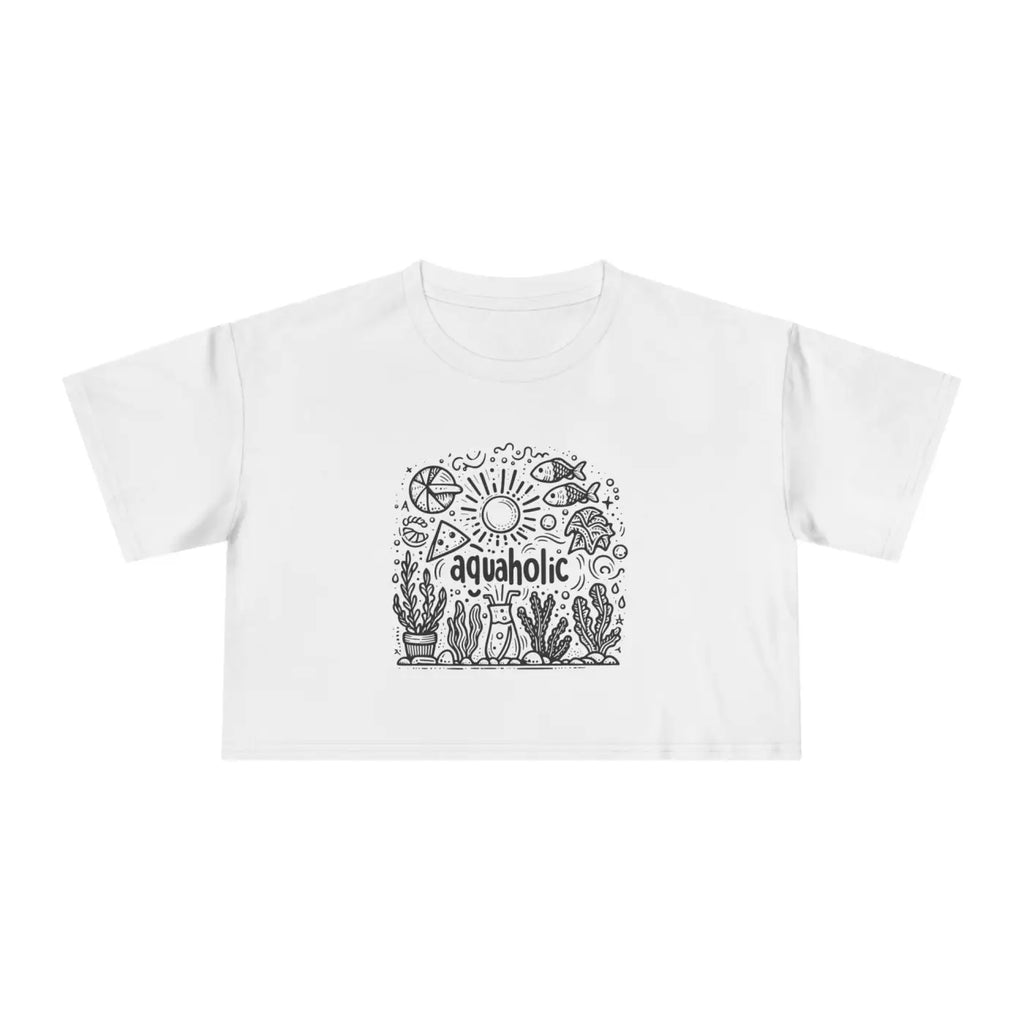 Women's Crop Tee - Bold Beach Vibes Summer Style - DipaliZ