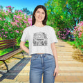 Women's Crop Tee - Bold Beach Vibes Summer Style - DipaliZ