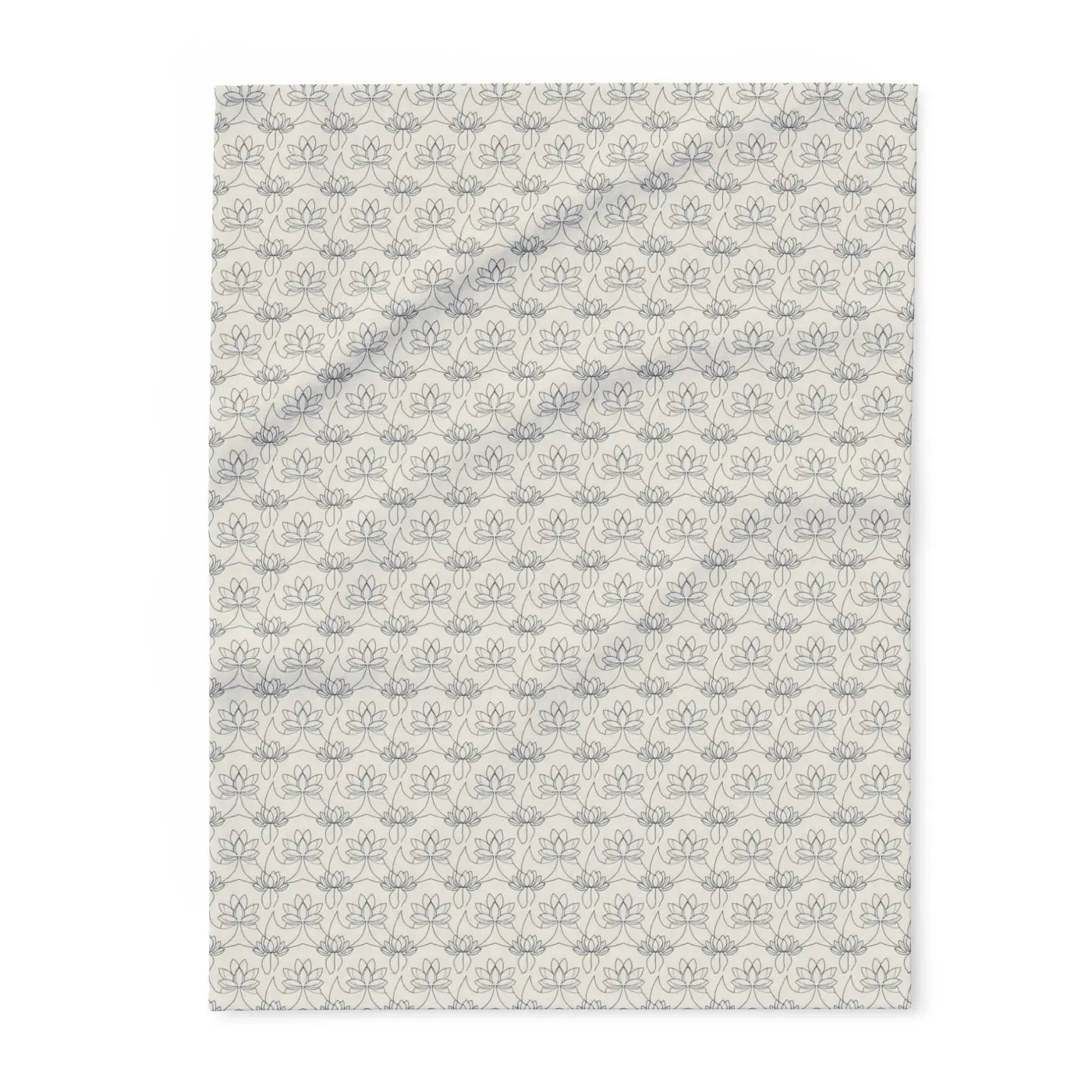 Arctic Fleece Blanket - Cozy Lotus Pattern Winter Warmth - DipaliZ