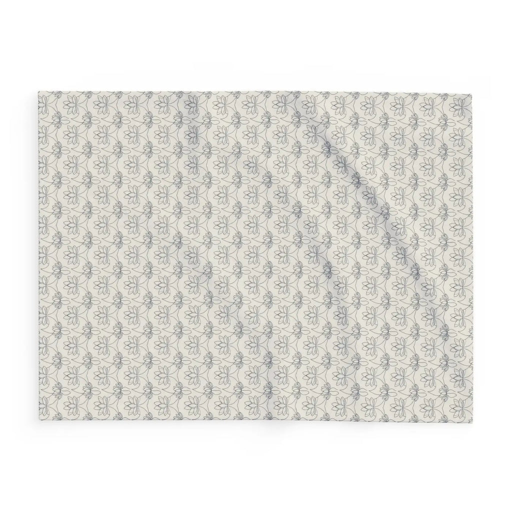 Arctic Fleece Blanket - Cozy Lotus Pattern Winter Warmth - DipaliZ
