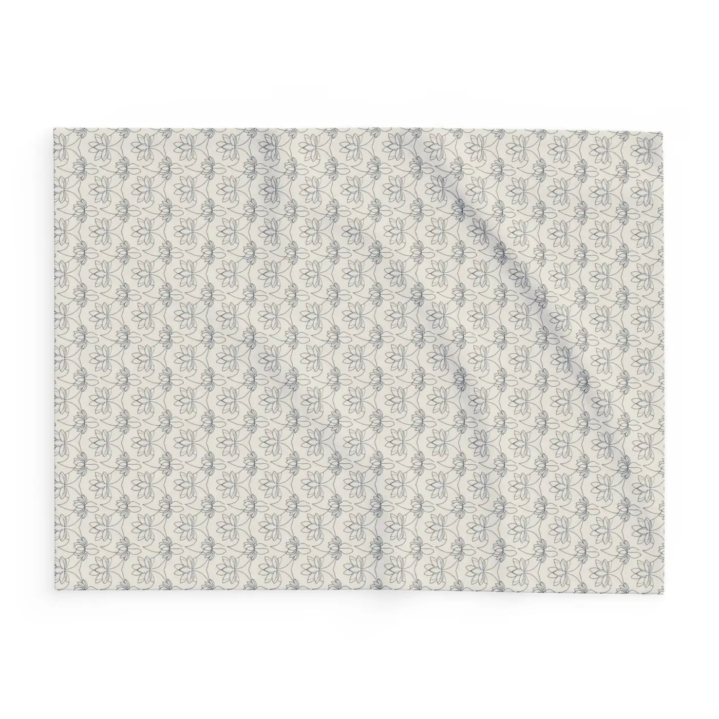 Arctic Fleece Blanket - Cozy Lotus Pattern Winter Warmth - DipaliZ
