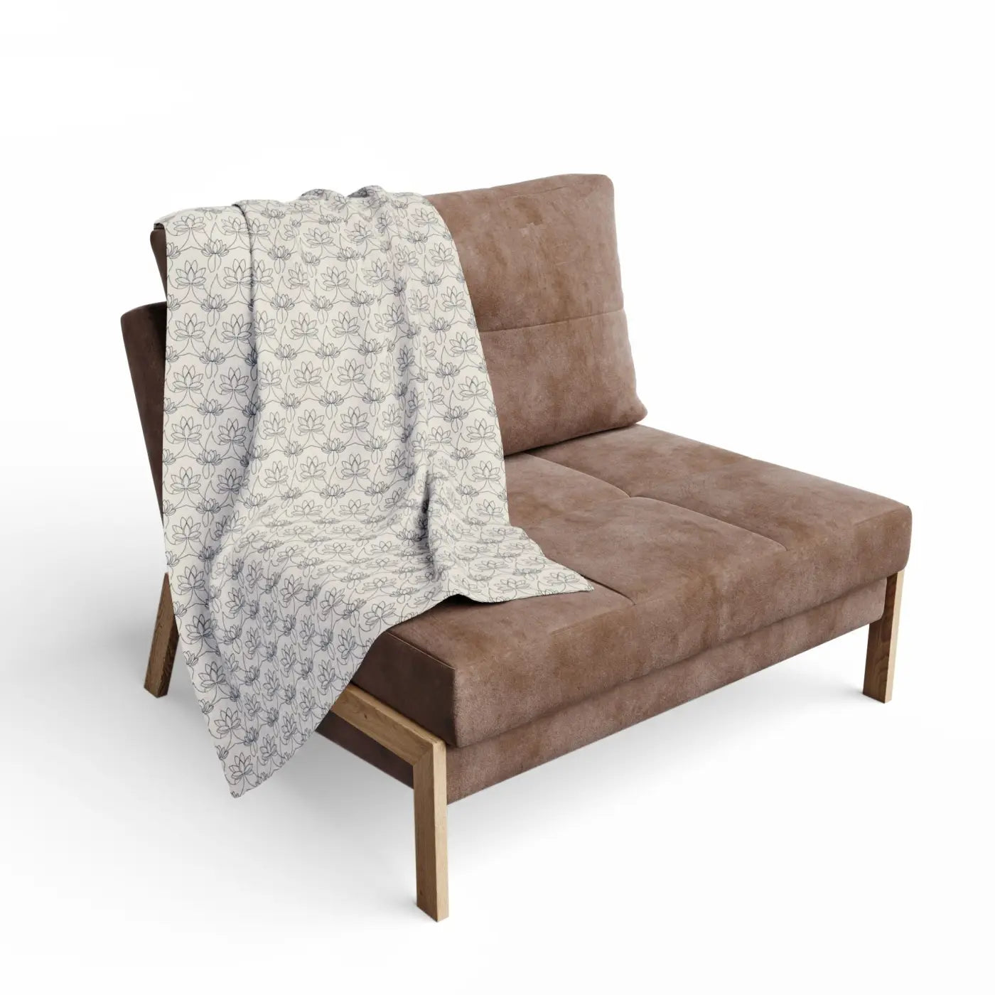 Arctic Fleece Blanket - Cozy Lotus Pattern Winter Warmth - DipaliZ
