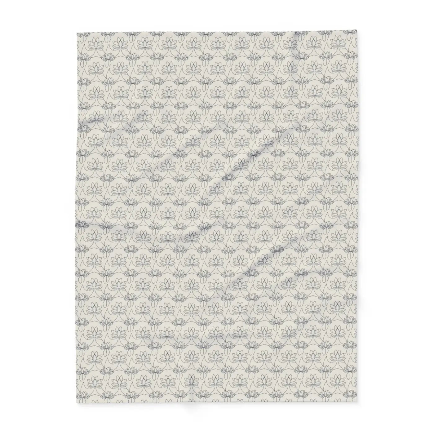 Arctic Fleece Blanket - Cozy Lotus Pattern Winter Warmth - DipaliZ