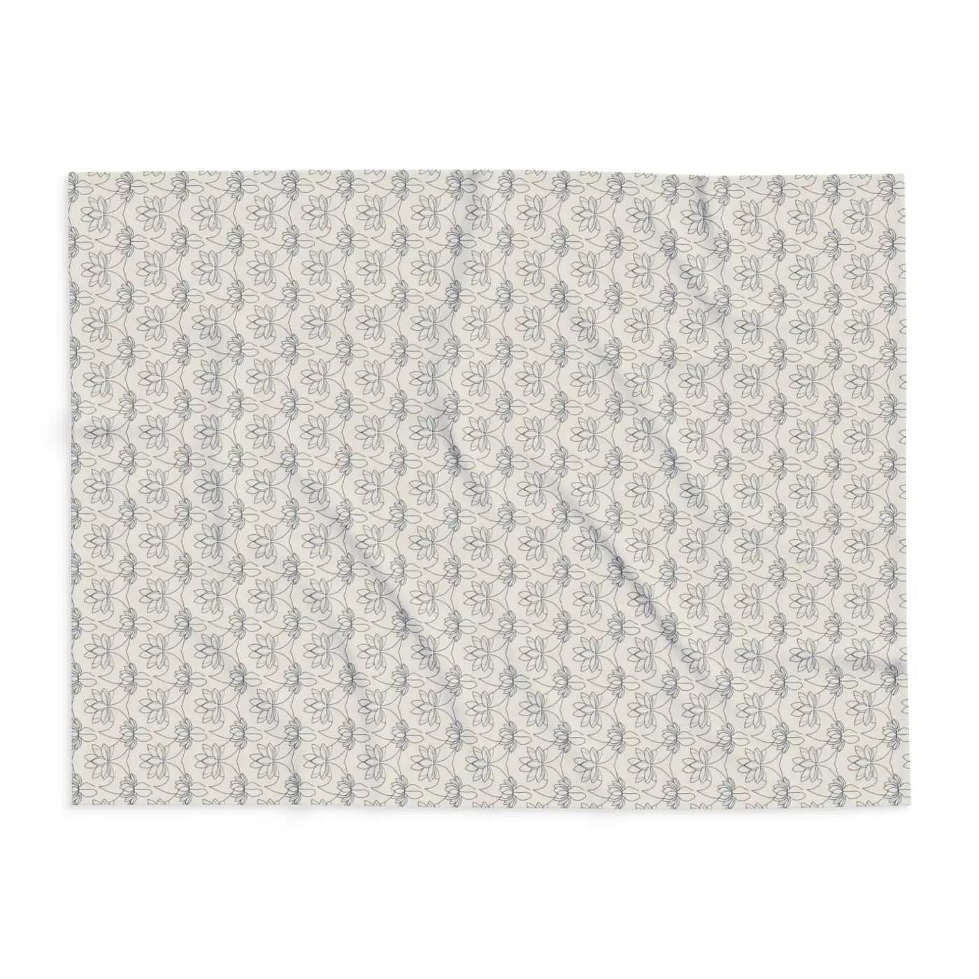 Arctic Fleece Blanket - Cozy Lotus Pattern Winter Warmth - DipaliZ