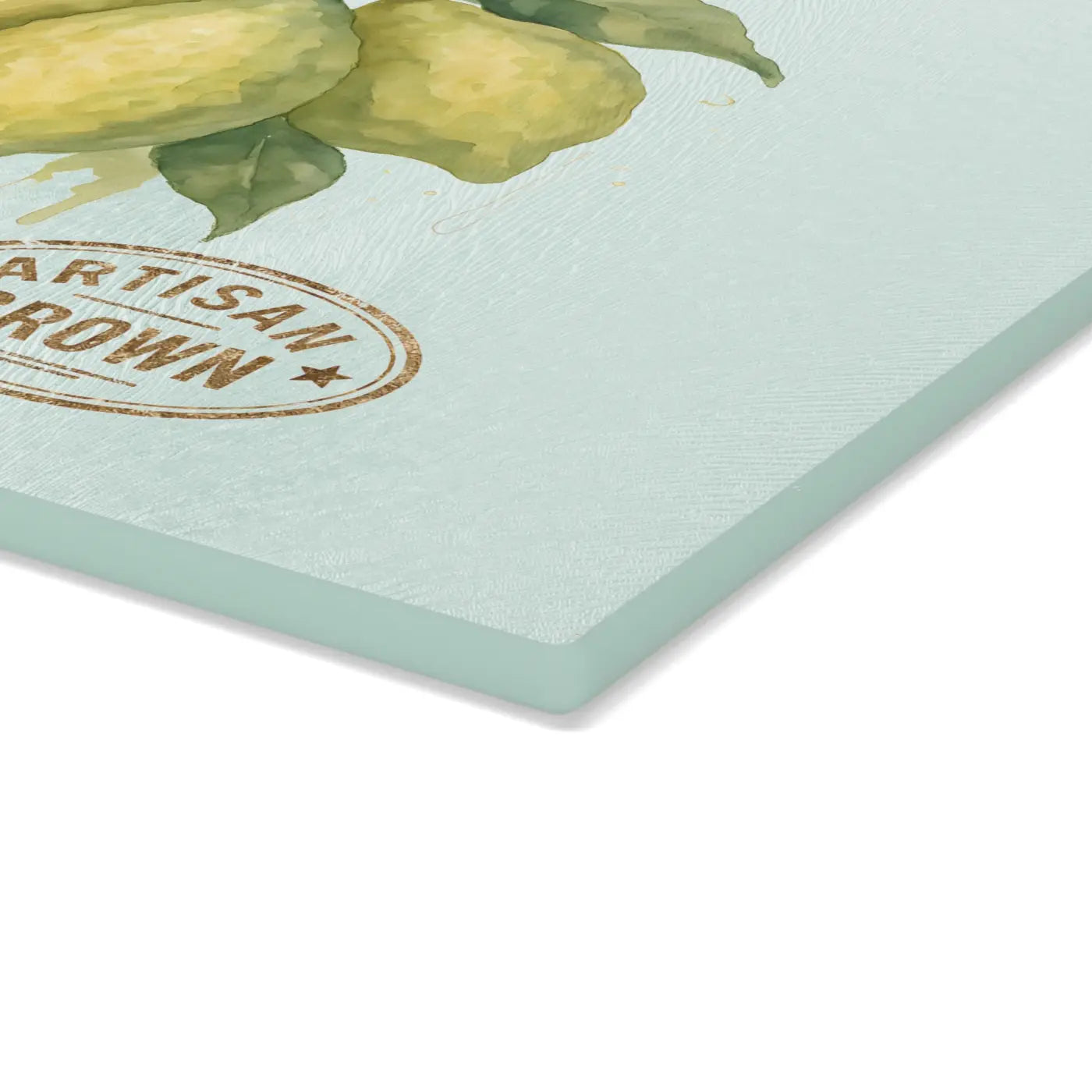Premium Artisan Lemon Glass Cutting Board - Vibrant Citrus - DipaliZ