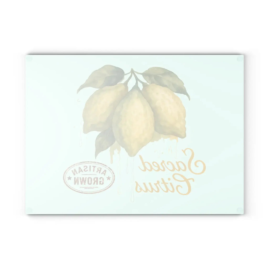 Premium Artisan Lemon Glass Cutting Board - Vibrant Citrus - DipaliZ