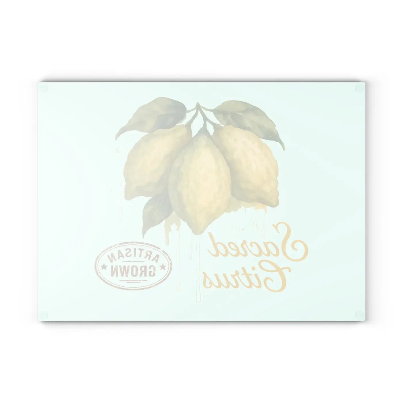 Premium Artisan Lemon Glass Cutting Board - Vibrant Citrus - DipaliZ
