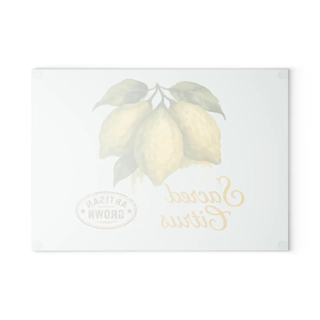 Premium Artisan Lemon Glass Cutting Board - Vibrant Citrus - DipaliZ