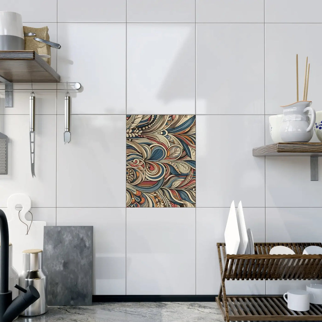Artistic Ceramic Photo Tile - Colorful Wall Decor - DipaliZ
