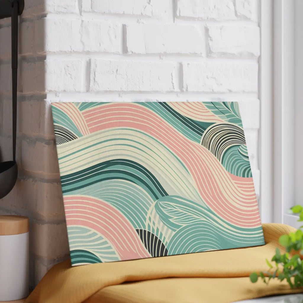 Artistic Waves Glass Cutting Board - Kitchen Décor - DipaliZ