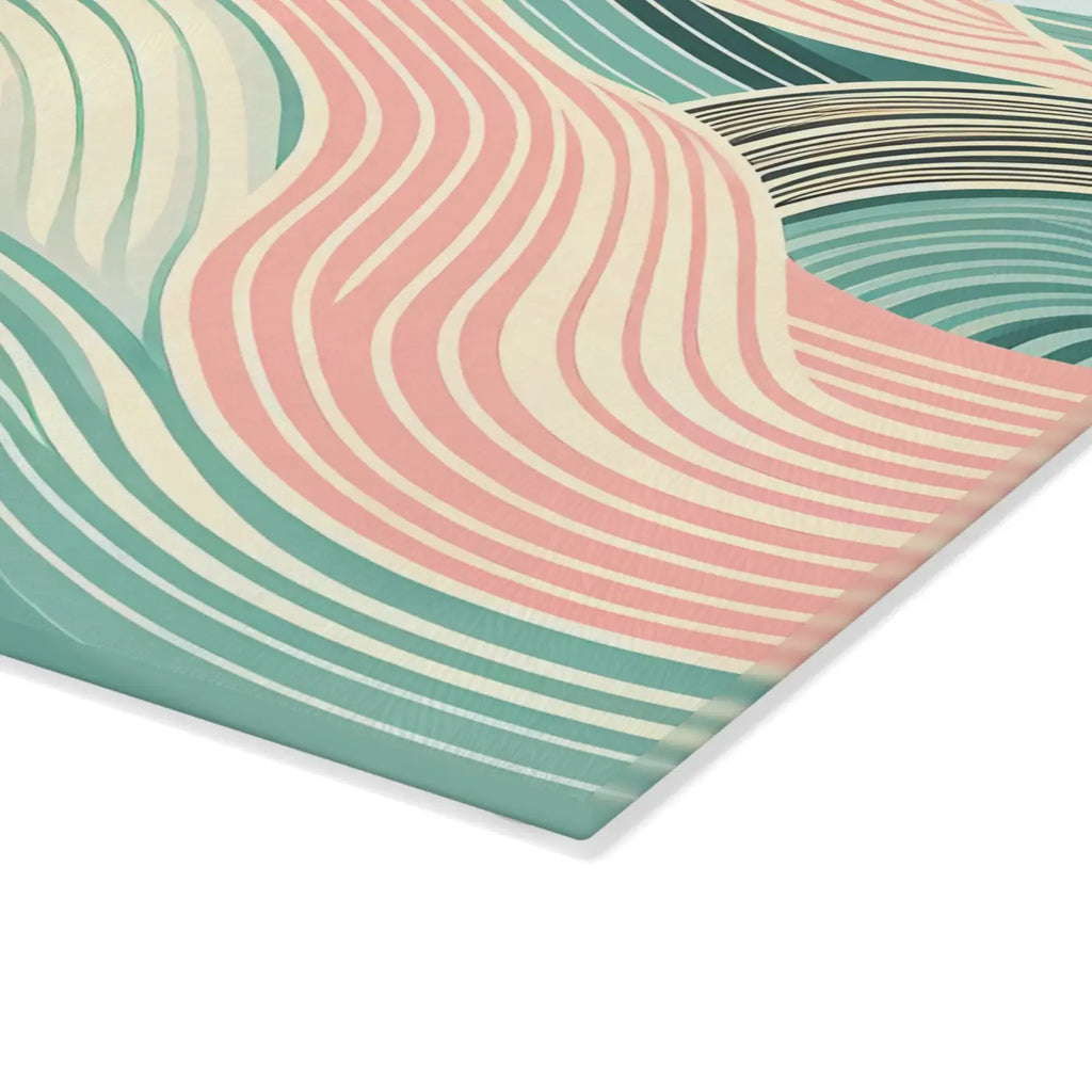 Artistic Waves Glass Cutting Board - Kitchen Décor - DipaliZ
