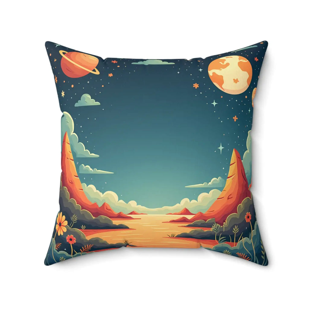 Astral Landscape Decorative Pillow - Cosmic Home Vibes - DipaliZ