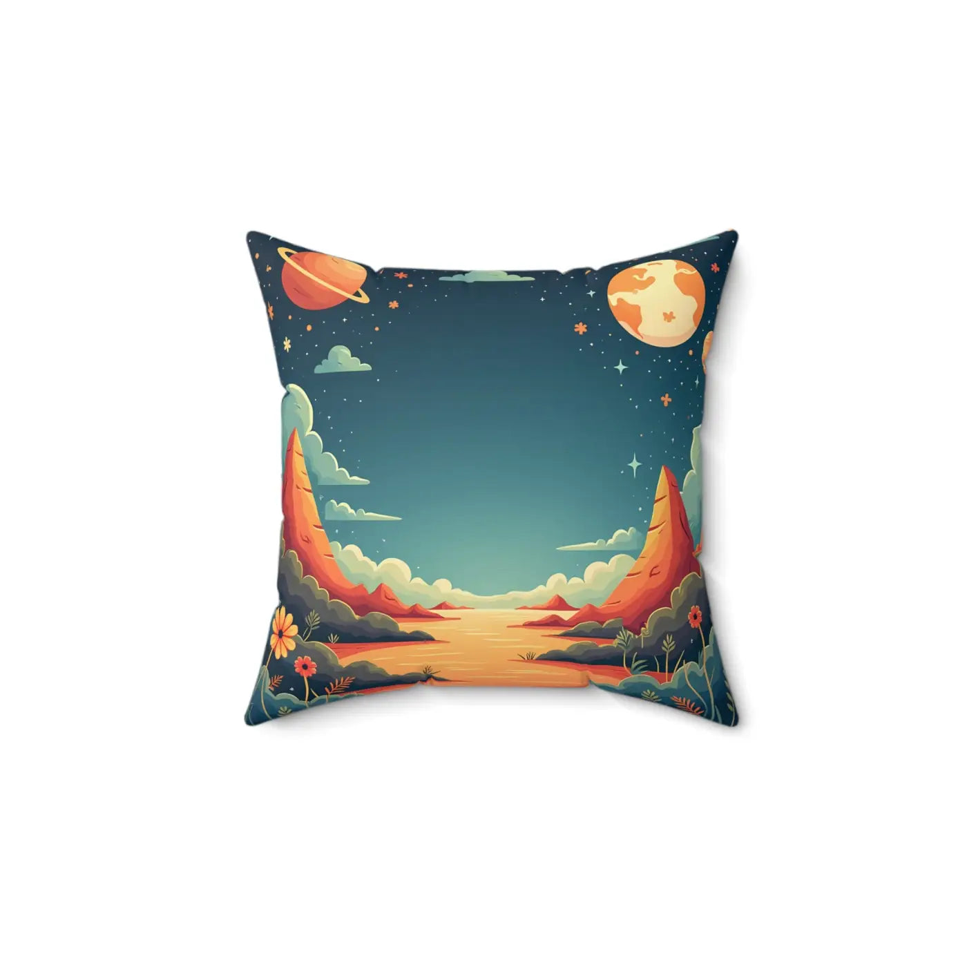 Astral Landscape Decorative Pillow - Cosmic Home Vibes - DipaliZ