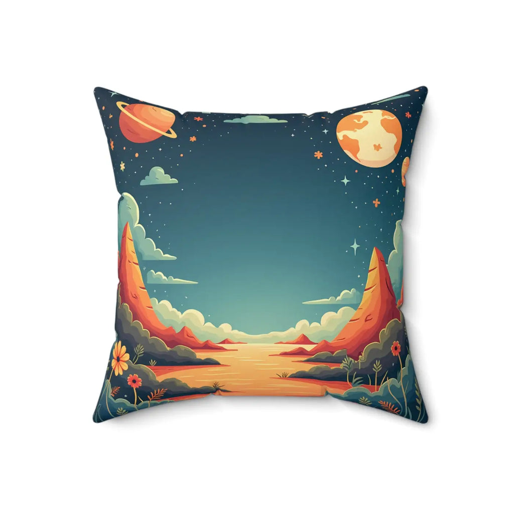 Astral Landscape Decorative Pillow - Cosmic Home Vibes - DipaliZ