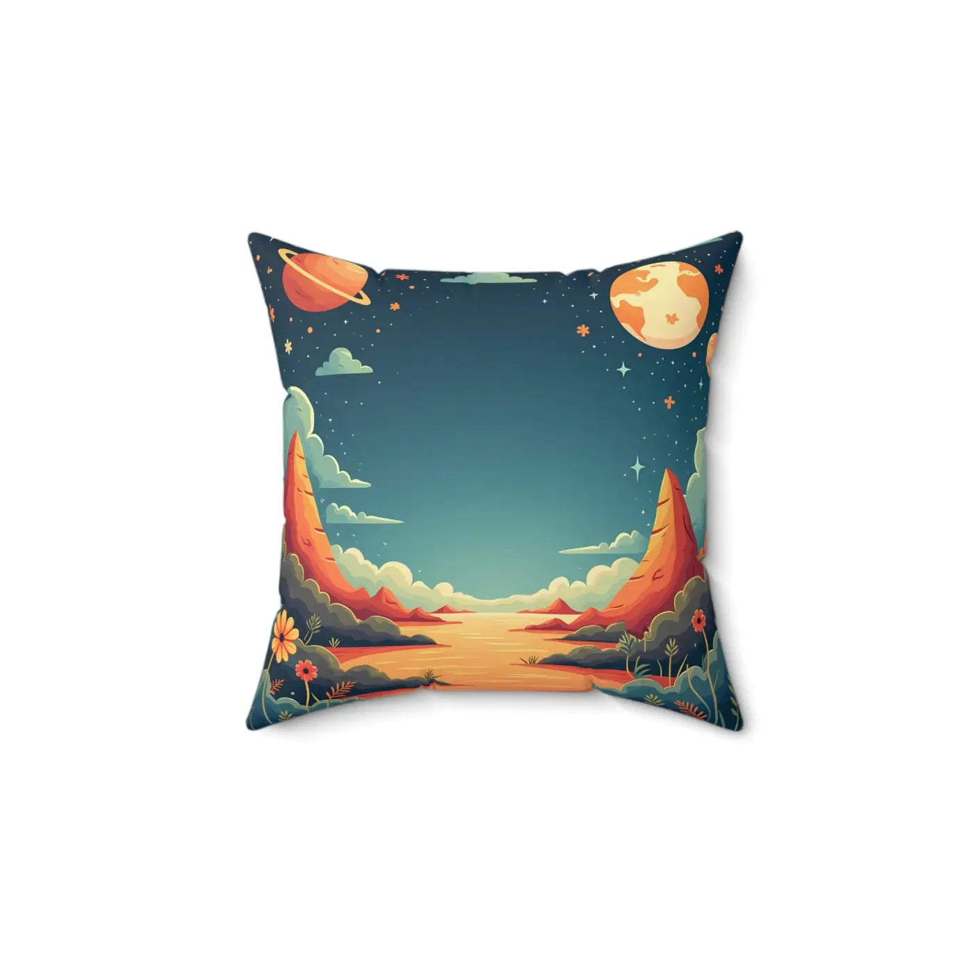 Astral Landscape Decorative Pillow - Cosmic Home Vibes - DipaliZ
