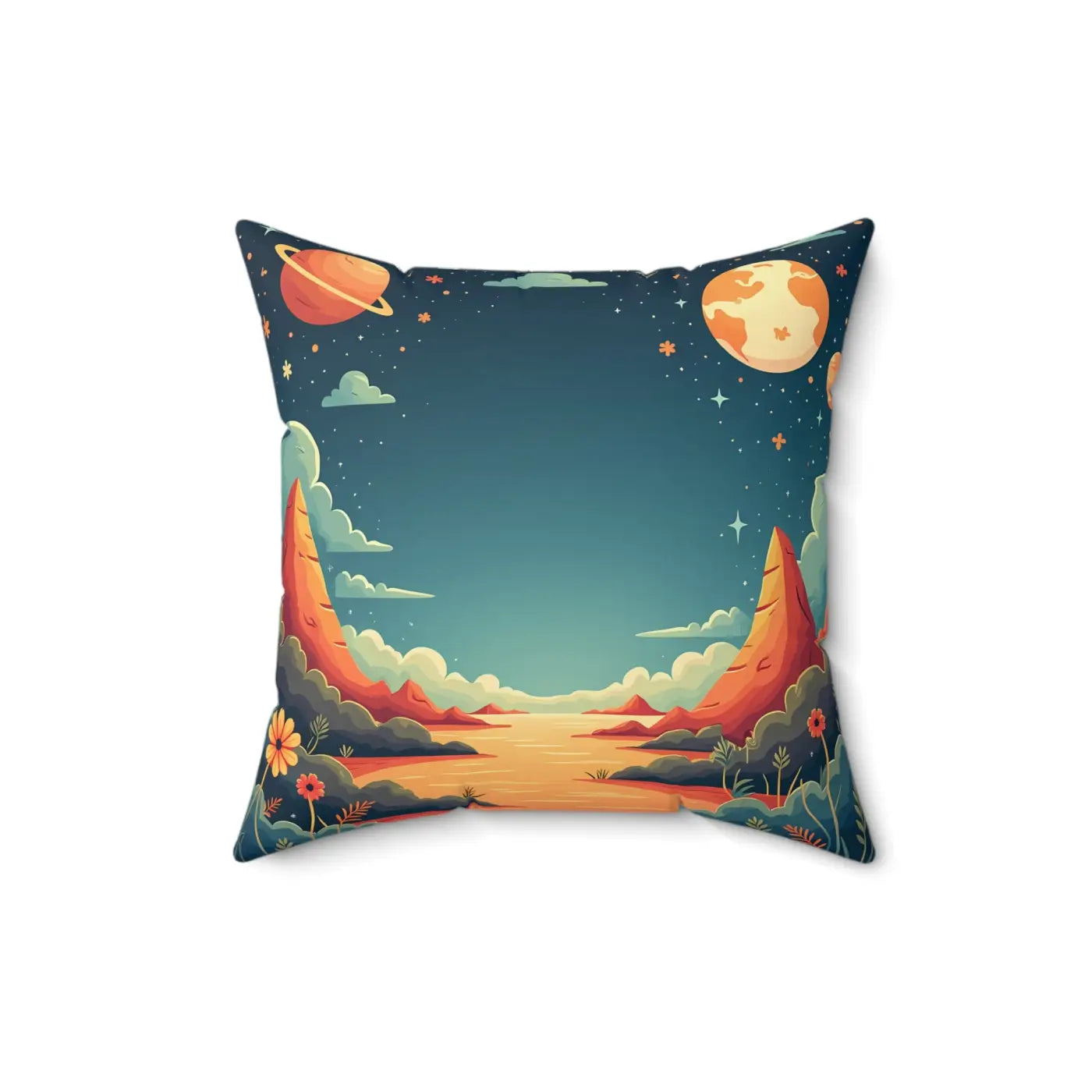 Astral Landscape Decorative Pillow - Cosmic Home Vibes - DipaliZ