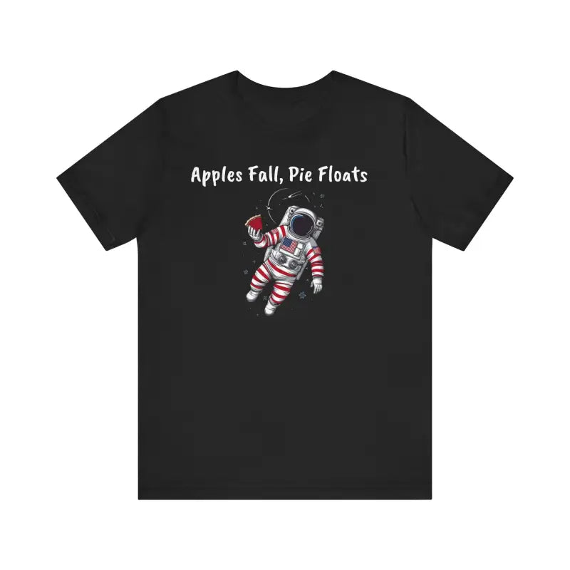 Astronaut With Red Apple Short Sleeves Tee - Eco-Friendly - DipaliZ