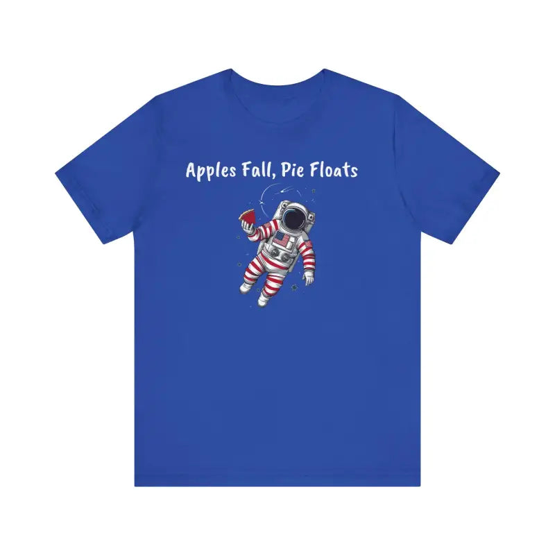 Astronaut With Red Apple Short Sleeves Tee - Eco-Friendly - DipaliZ